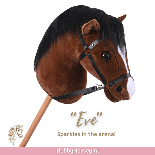 hobby horse kopen bruin witte bles grandprix