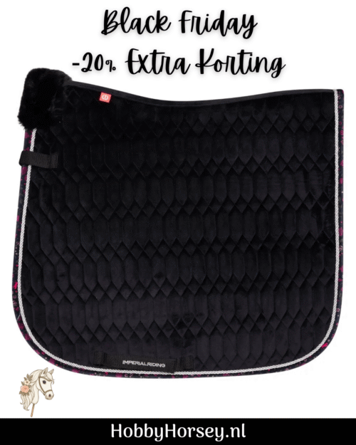 hobbyhorse sinterklaas kerst cadeau black friday zadeldek cob pony zwart