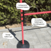 Hobby Horse Hindernis Set Basis – 100 cm | Verstelbaar | In de kleuren Roze en Wit