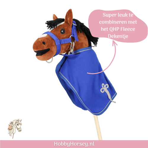 Hobby horse QHP Halster set kobalt blauw kopen