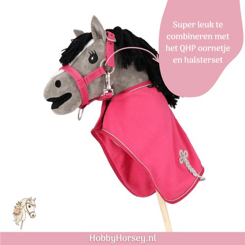 Hobby horse QHP fleece deken fuchsia roze kopen 2