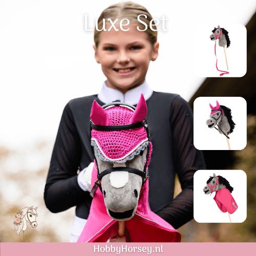 Hobby horse QHP fleece deken fuchsia roze kopen 4
