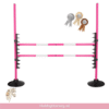 QHP hobby horse hindernis springset roze, verstelbare hoogte