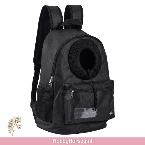 IRH Free Spirit hobby horse rugzak, zwart met stiksel detail